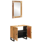 Badezimmer Sets mit Speicher 2 pcs Braun Massivholz Mango