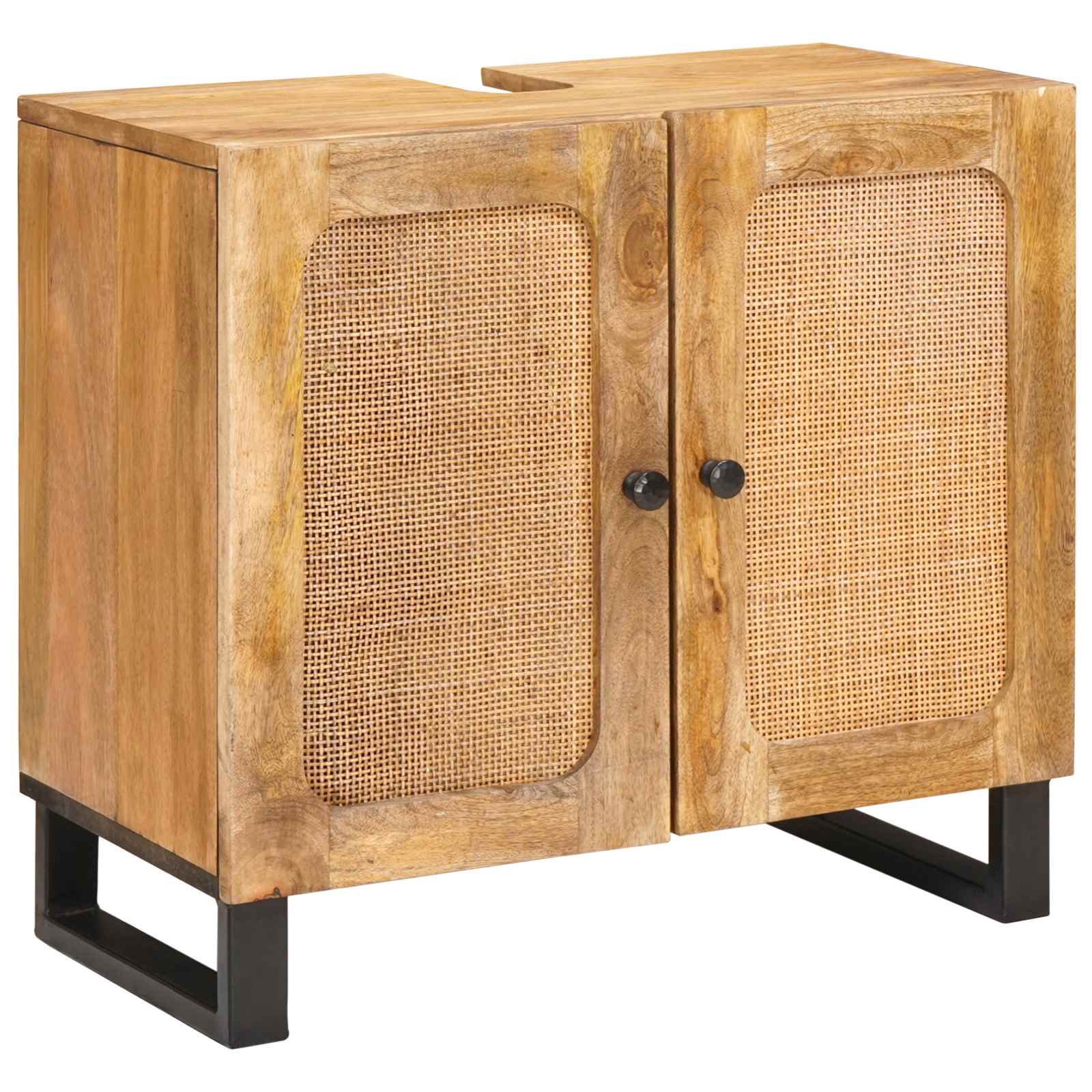 Badezimmer Sets mit Schubladen mit Regal Natur Massivholz Mango