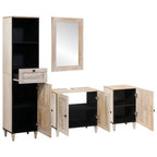 Badezimmermöbel-Set mit Schubladen 4 pcs Weiß Holzwerkstoff