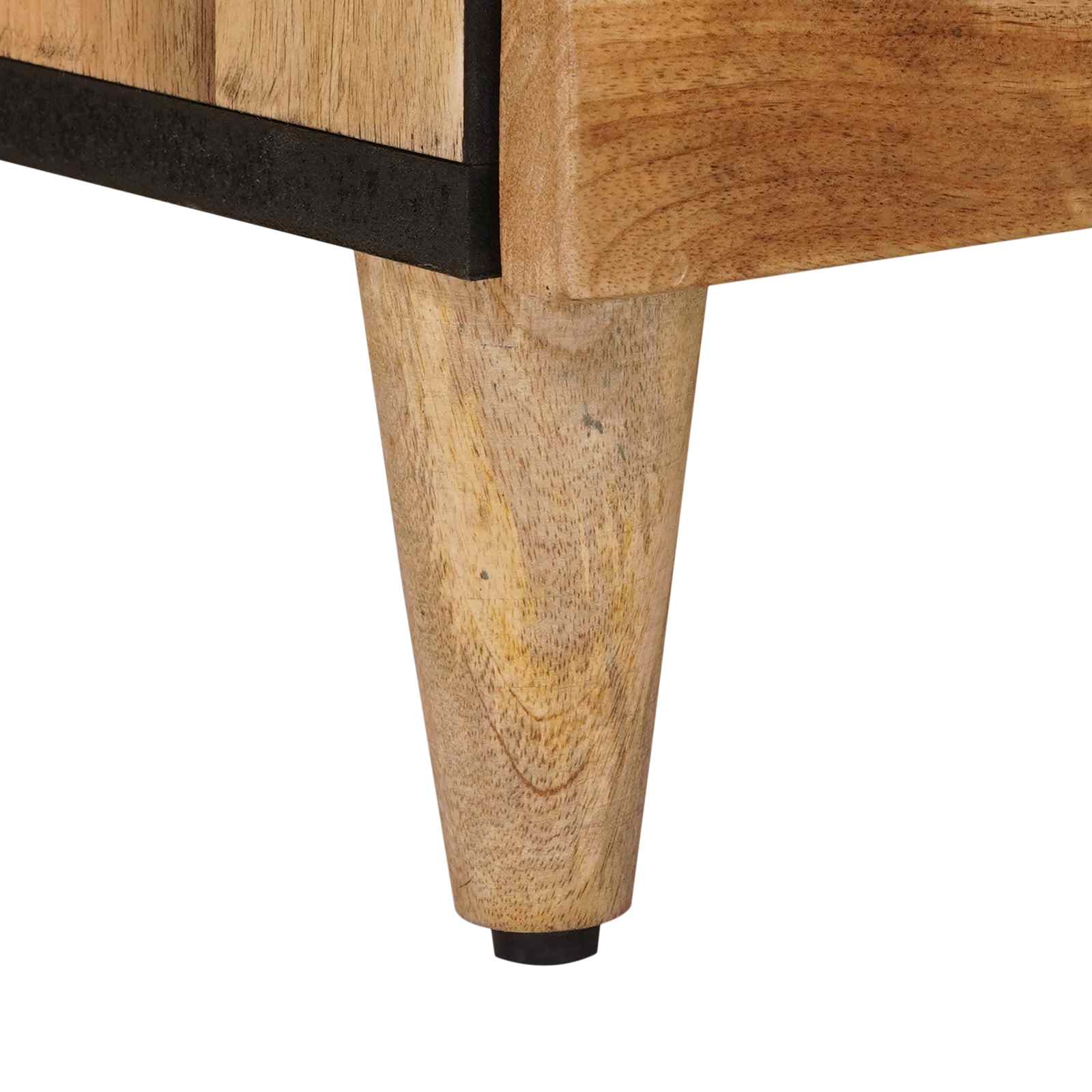 Badezimmermöbel-Set Wandmontiert 2 pcs Natur Massivholz Mango