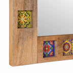 Badezimmermöbel-Set Wandmontiert 2 pcs Natur Massivholz Mango