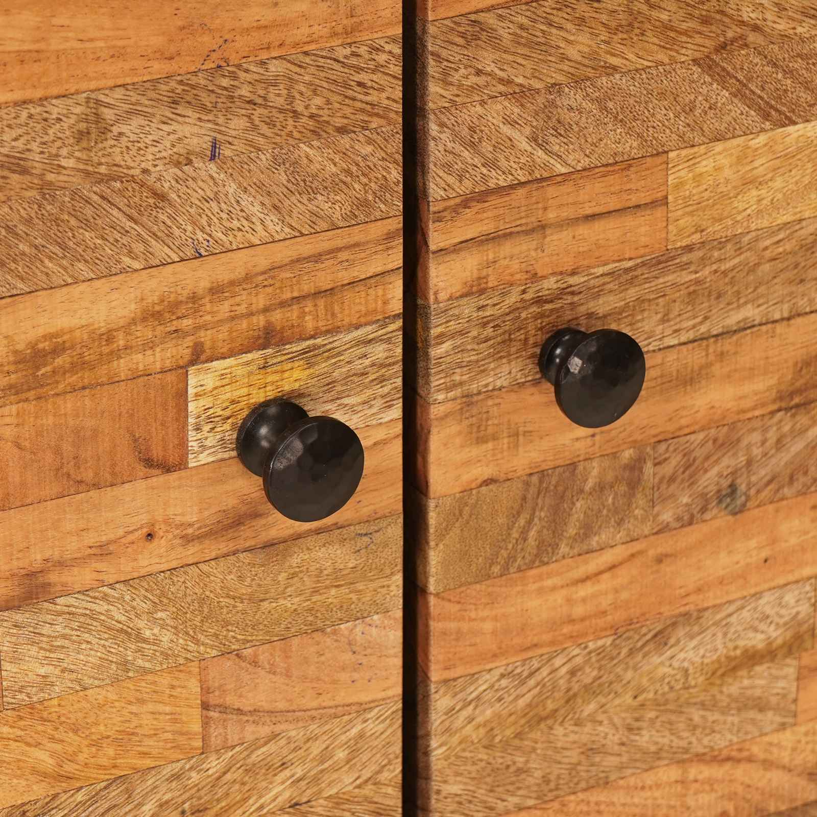 Badezimmer Sets mit Speicher 2 pcs Natur Massivholz Mango