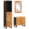 Badezimmer Sets mit Schubladen mit Regal Natur Massivholz Mango