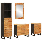Badezimmer Sets mit Schubladen mit Regal Natur Massivholz Mango