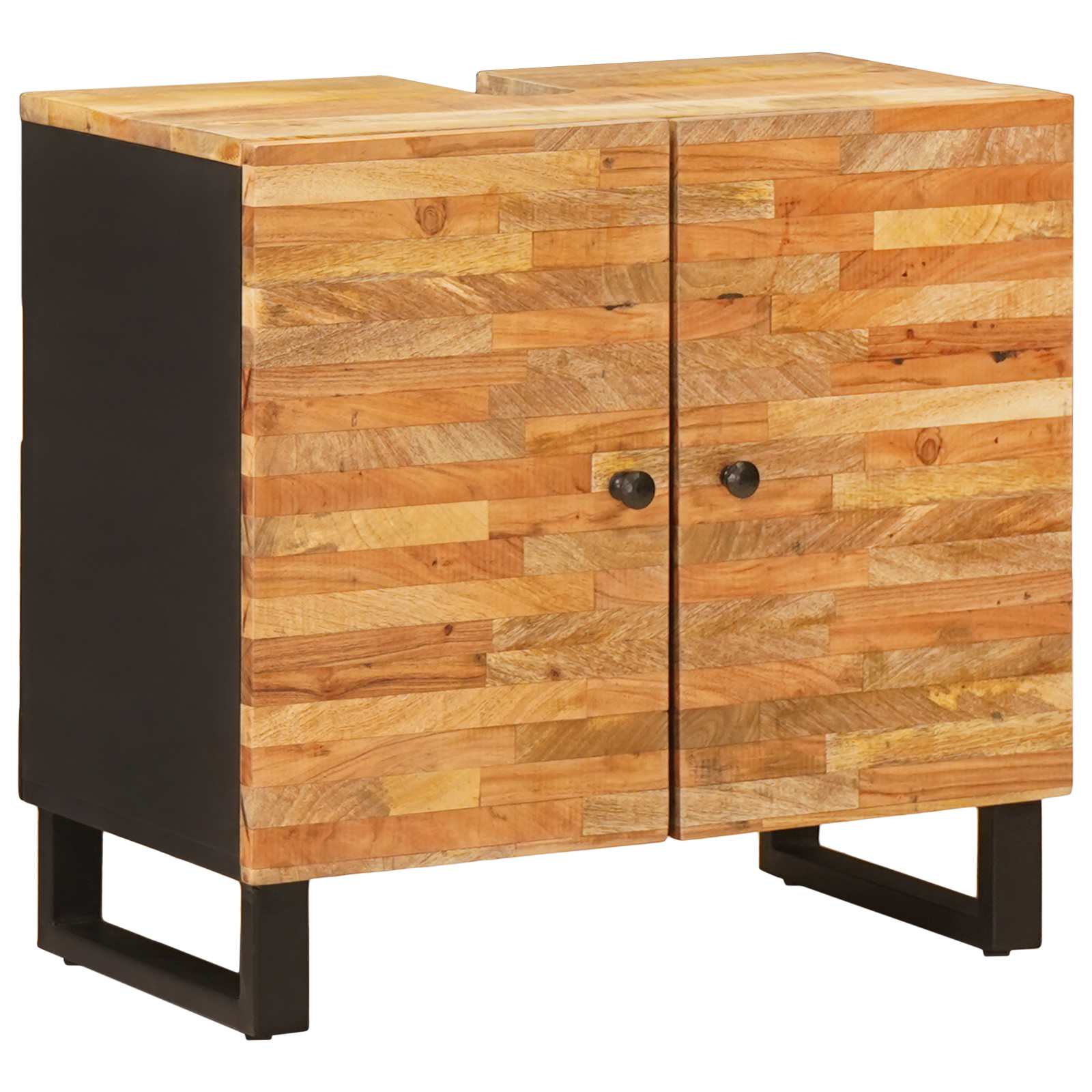 Badezimmer Sets mit Schubladen mit Regal Natur Massivholz Mango