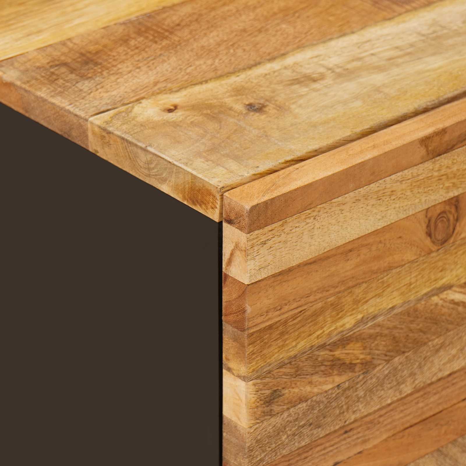 Badezimmer Sets mit Schubladen 5 pcs Natur Massivholz Mango