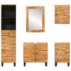 Badezimmer Sets mit Schubladen 5 pcs Natur Massivholz Mango