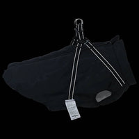 Hundemantel mit Geschirr Wasserdicht Reflektierend Schwarz 6XL