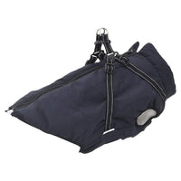 Hundemantel mit Geschirr Wasserdicht Marineblau 3XL