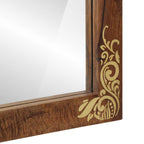 Badezimmerschrank-Set mit Tür 2 pcs Honigbraun Massivholz Mango