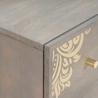 Badezimmerschrank-Set Wandmontiert 4 pcs Grau Massivholz Mango