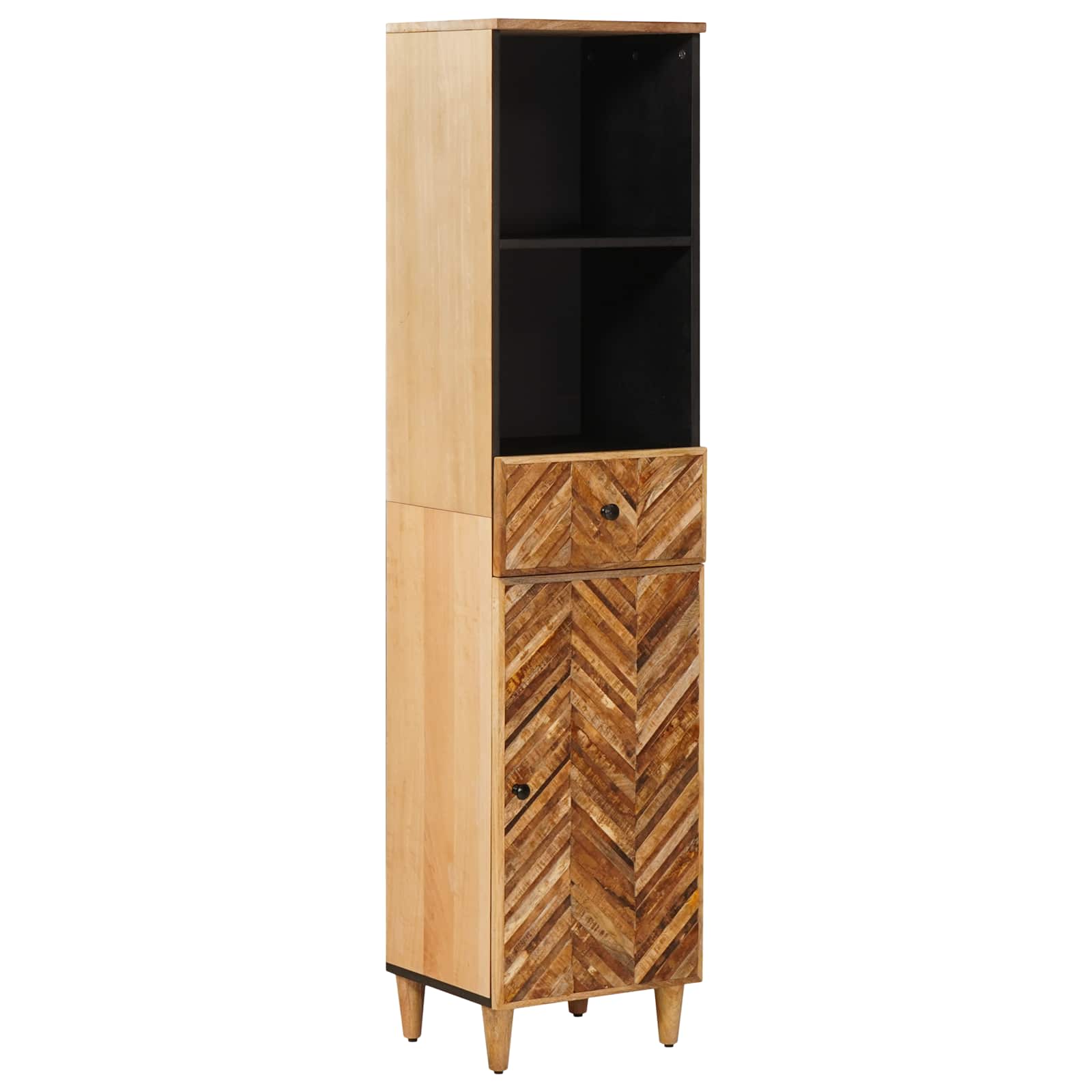 Badezimmerschrank-Set mit Schubladen 5 pcs Massivholz Mango