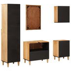 Badezimmerschrank-Set mit Schubladen 5 pcs Massivholz Mango