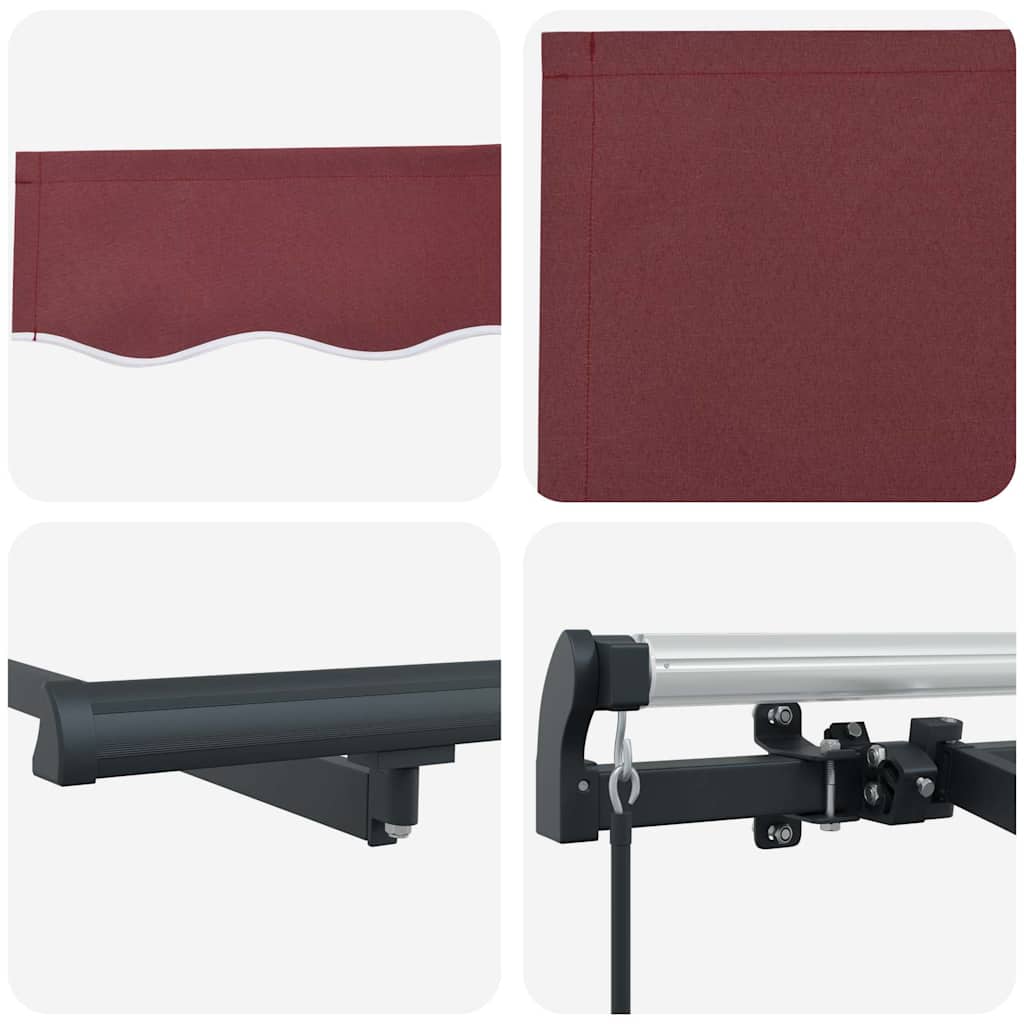 Markise Manuell Weinrot 500x300 cm