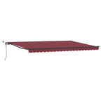 Markise Automatisch mit LEDs Weinrot 500x300 cm