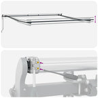 Markise Automatisch mit LEDs Weinrot 500x300 cm