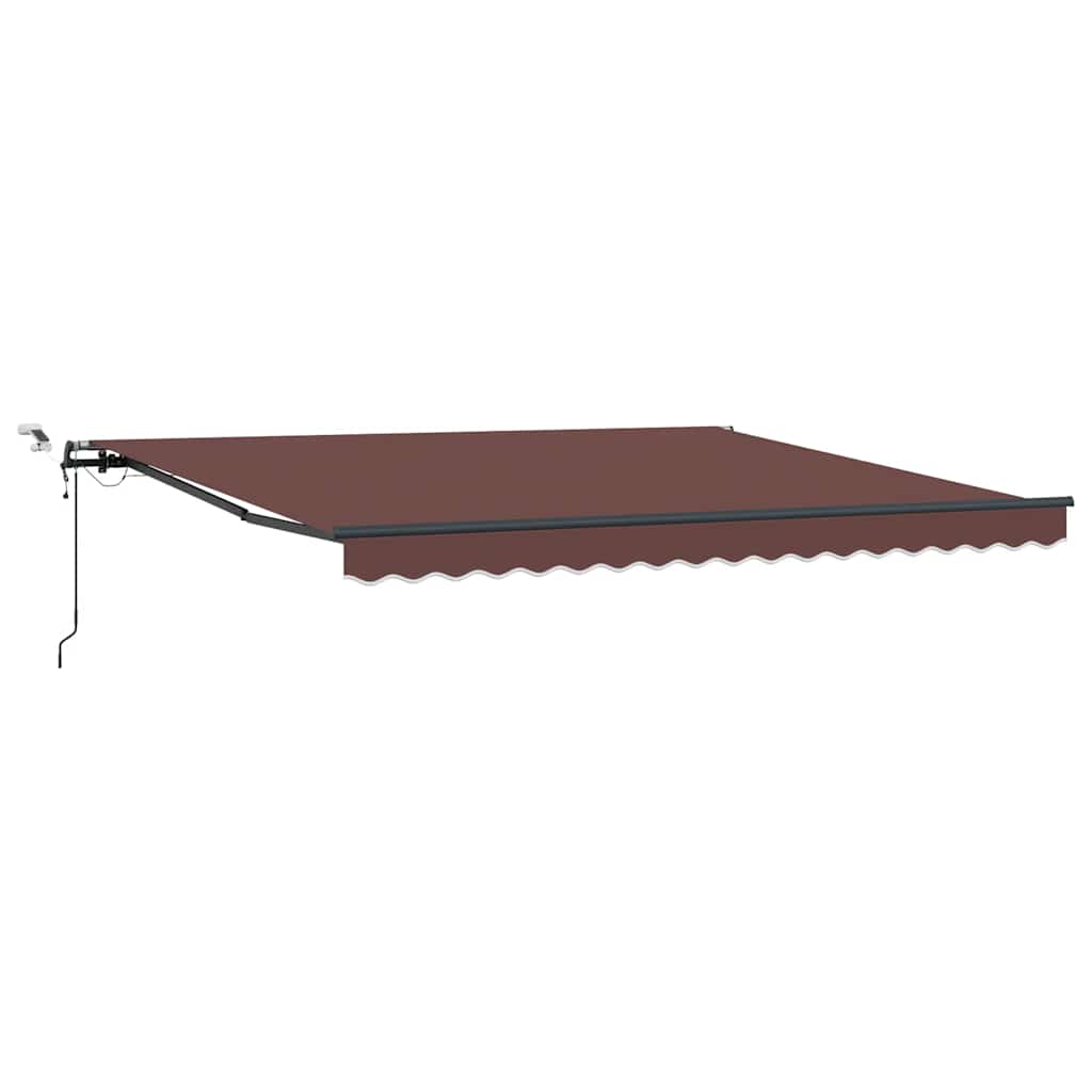 Markise Automatisch mit LEDs Braun 400x300 cm
