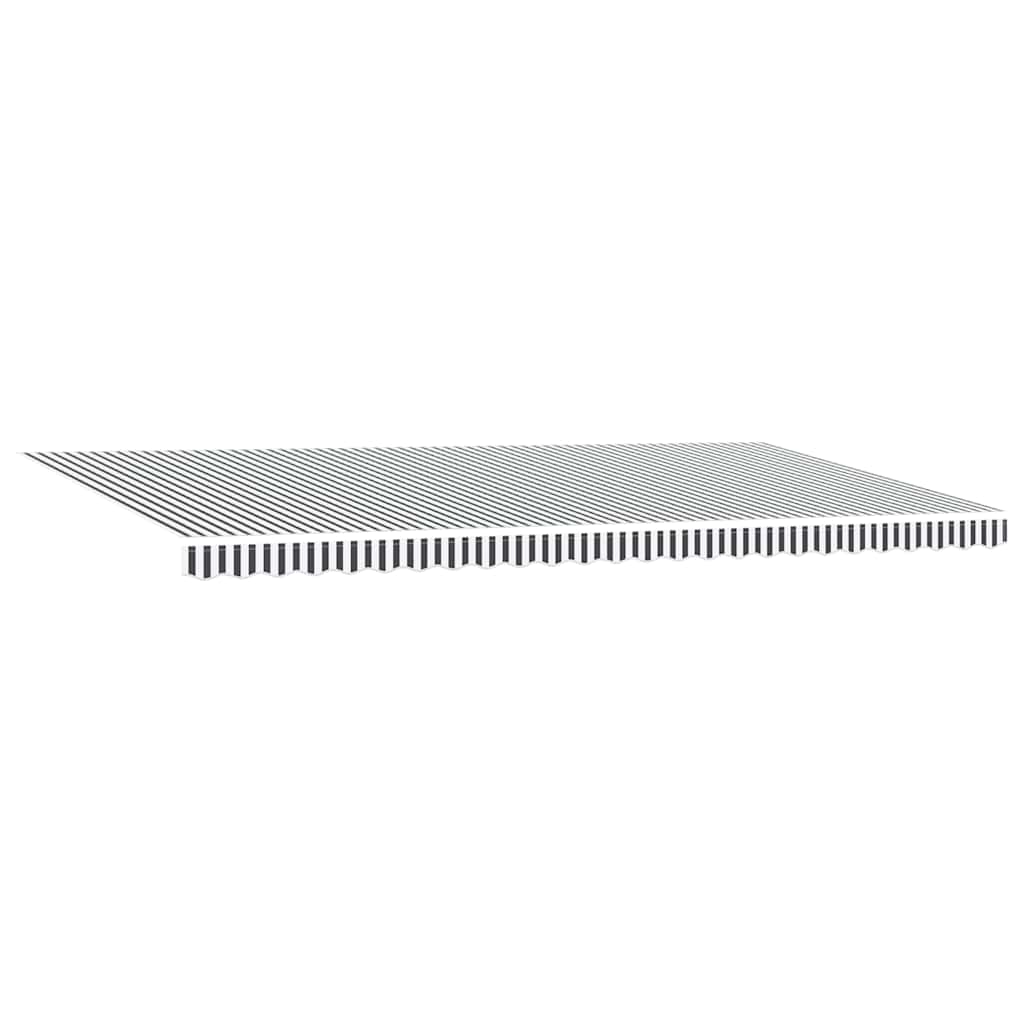 Markise Automatisch Einziehbar Anthrazit und Weiß 600x300 cm
