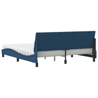 Bett mit Matratze Blau 180x200 cm Stoff