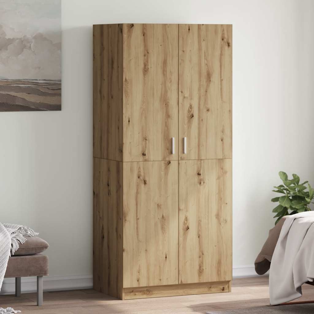 Kleiderschrank Artisan-Eiche 90x52x200 cm Holzwerkstoff