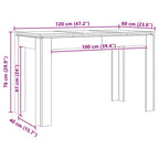 Esstisch Artisan-Eiche 120x60x76 cm Holzwerkstoff
