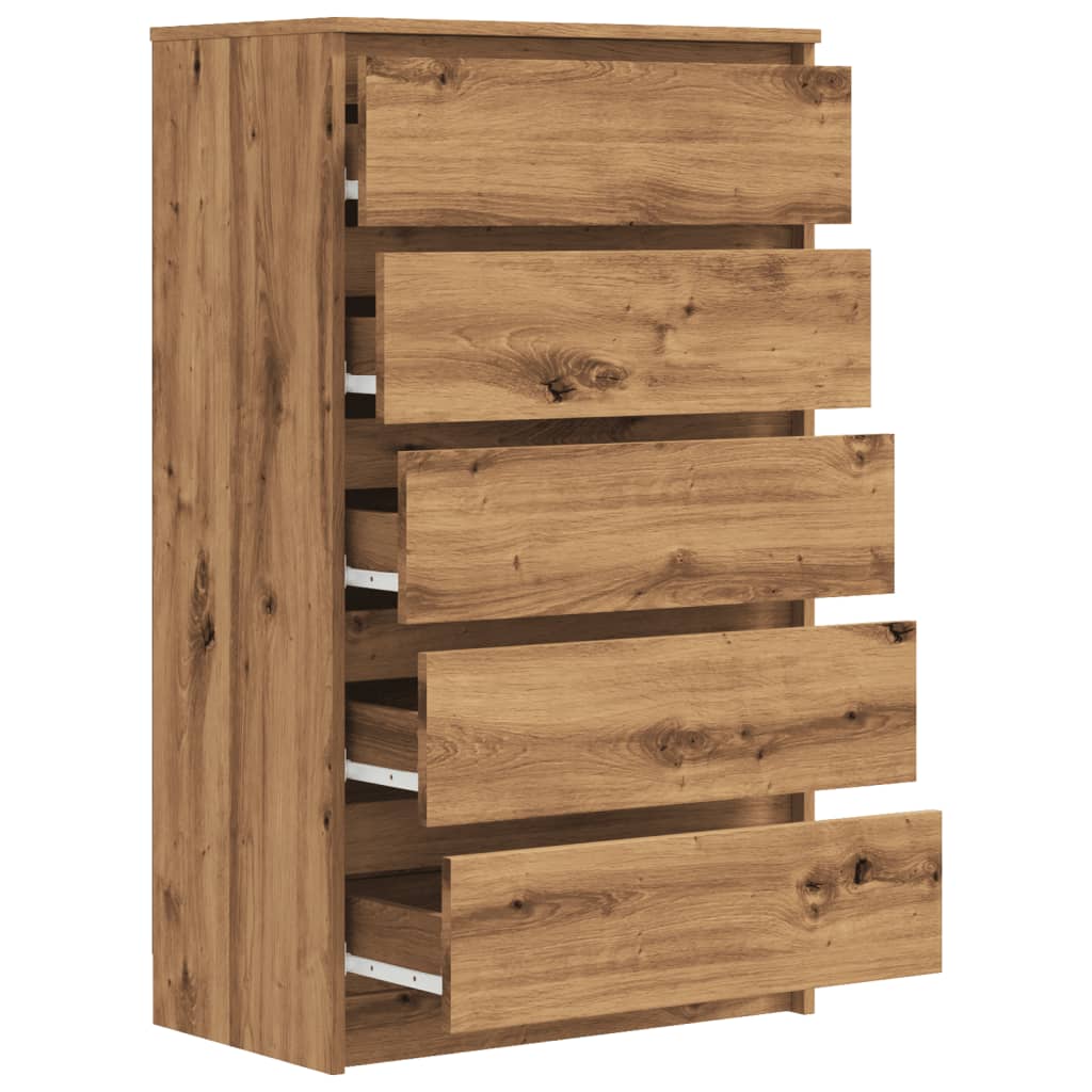 Schubladenschrank Artisan-Eiche 60x36x103 cm Holzwerkstoff