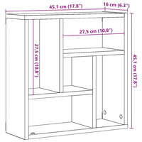 Wandregal Altholz-Optik 45x16x45 cm Holzwerkstoff