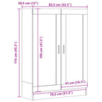 Bücherschrank Altholz-Optik 82,5x30,5x115 cm Holzwerkstoff