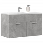 Waschbeckenunterschrank Betongrau 80x38,5x46 cm Holzwerkstoff