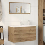 Waschbeckenunterschrank Artisan-Eiche 90x38,5x45 Holzwerkstoff