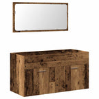 Badschrank mit Spiegel Altholz-Optik Holzwerkstoff
