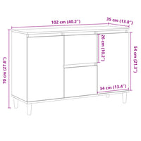 Sideboard Altholz-Optik 102x35x70 cm Holzwerkstoff