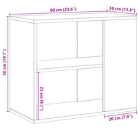 Beistellschrank Altholz-Optik 60x30x50 cm Holzwerkstoff