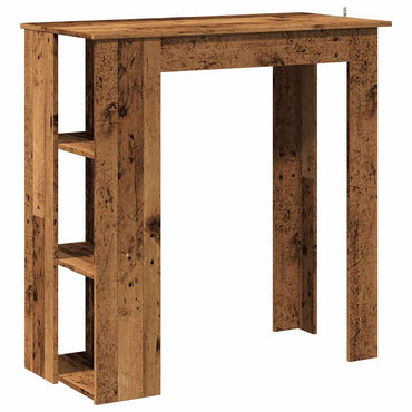 Bartisch mit Regal Altholz-Optik 102x50x103,5 cm Holzwerkstoff