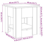 Couchtisch Altholz-Optik 40x40x42 cm Holzwerkstoff