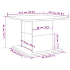 Couchtisch Artisan-Eiche 55,5x55,5x40 cm Holzwerkstoff