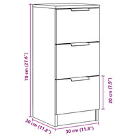 Sideboard Altholz-Optik 30x30x70 cm Holzwerkstoff