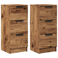 Sideboards 2 Stk. Altholz-Optik 30x30x70 cm Holzwerkstoff