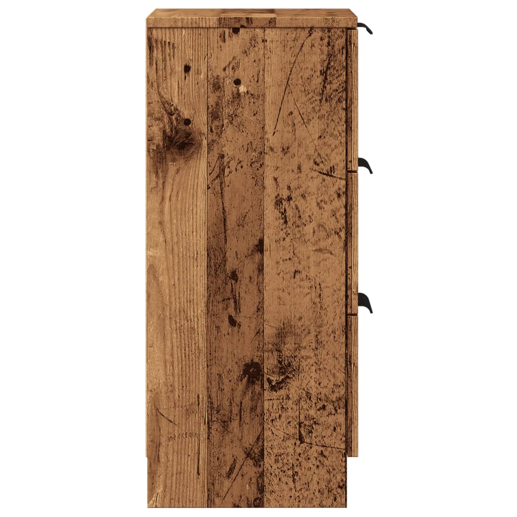 Sideboards 2 Stk. Altholz-Optik 30x30x70 cm Holzwerkstoff