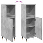 Badschrank Betongrau 30x30x100 cm Holzwerkstoff