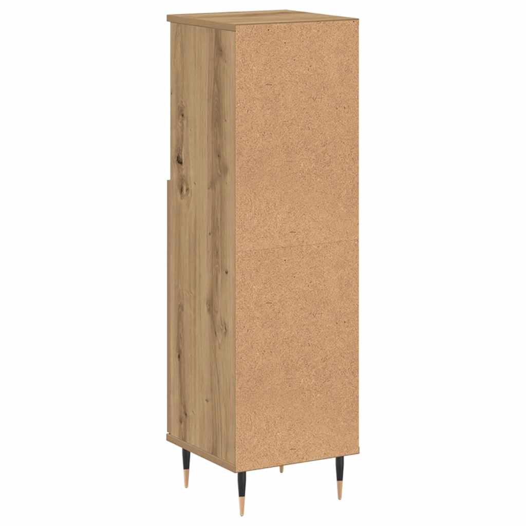 Badschrank Artisan-Eiche 30x30x100 cm Holzwerkstoff