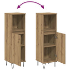 Badschrank Artisan-Eiche 30x30x100 cm Holzwerkstoff