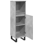 Badschrank Betongrau 30x30x100 cm Holzwerkstoff