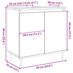 Badschrank Betongrau 58 x 33 x 60 cm Holzwerkstoff