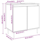 Badschrank Artisan-Eiche 58x33x60 cm Holzwerkstoff