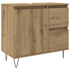 Waschbeckenunterschrank Artisan-Eiche 65x33x60 cm Holzwerkstoff