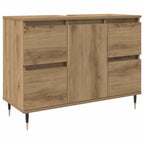 Badschrank Artisan-Eiche 80x33x60 cm Holzwerkstoff