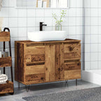 Badschrank Altholz-Optik 80x33x60 cm Holzwerkstoff