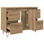 Badschrank Artisan-Eiche 80x33x60 cm Holzwerkstoff