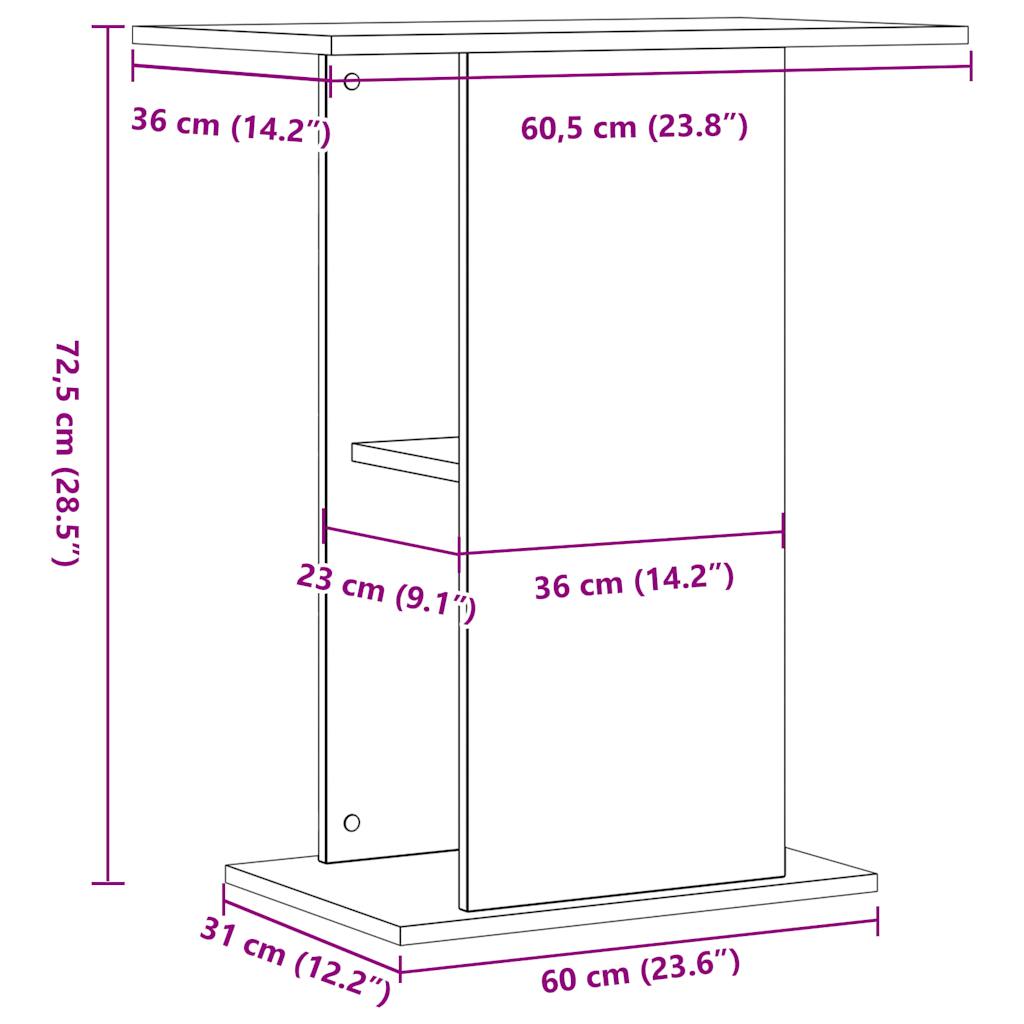 Aquariumständer Altholz-Optik 36x60,5x72,5 cm Holzwerkstoff